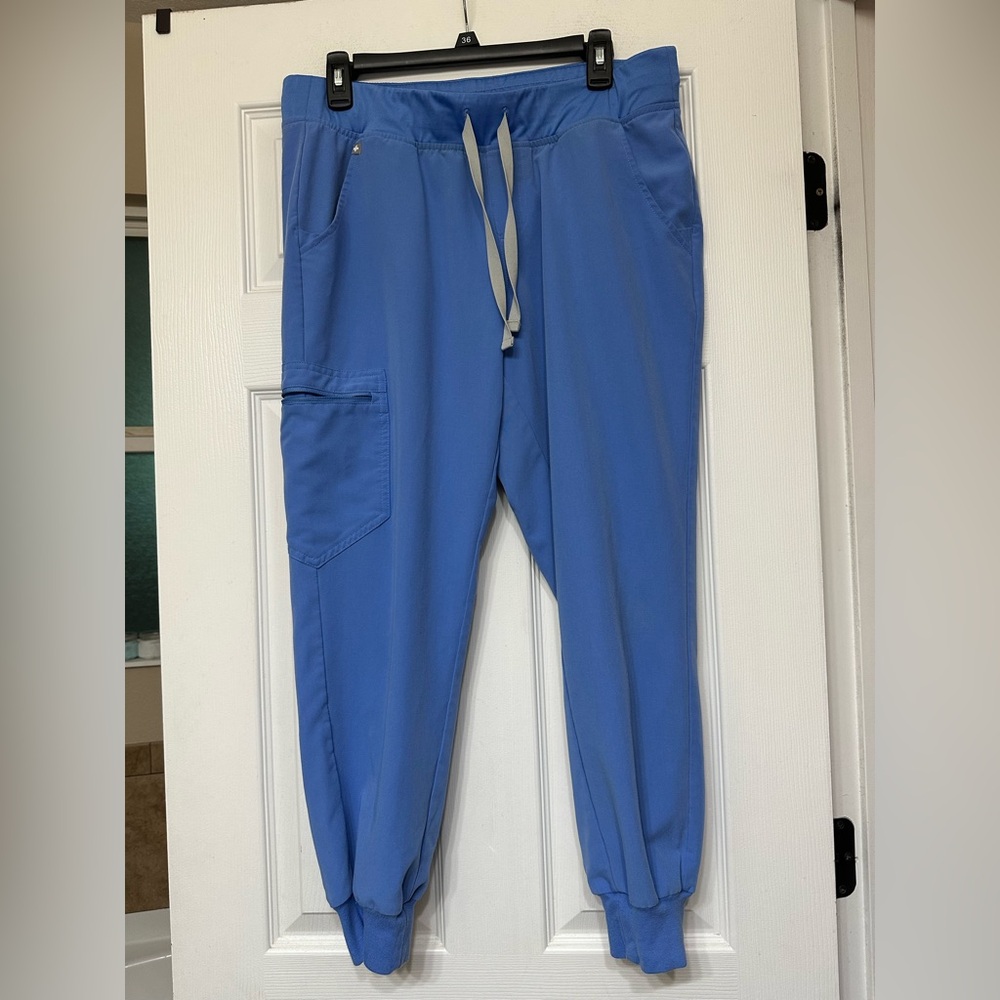 Figs Technical Collection Joggers Women Large LP Blue Zamora Scrubs Pants